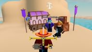 The Traveling Merchant can spawn near the Fortune River Delta (Image via Roblox)